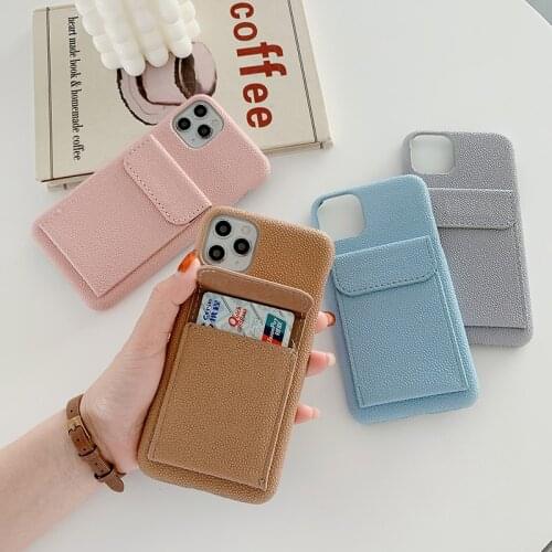 Luxury leather Card package Bracket phone case for Apple iPhone 11 12 Pro Max Mini XR X XS 7 8 Plus SE high quality back cover