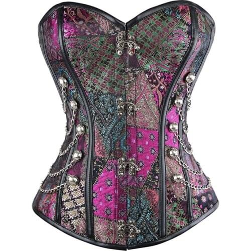 Sexy Bustier Corset Underbust Steampunk Gothic Woman Slimming Corset Lingerie Leather Robe Steampunk Victorien Waist Trainer