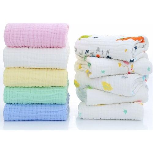 Six Layers Muslin Baby Blankets Organic Cotton Newborn Bubble Gauze Fold Cover Swaddle Baby Bedding Bath Towel Gift