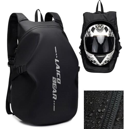 LAICOBEAR Helmet For Motorcycle Waterproof Bag Travel Luggage Bike Backpack High Capacity Outdoor Sports Bags Oxford Cloth