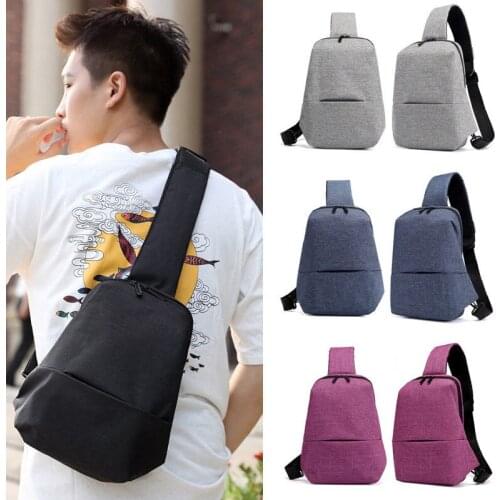 Crossbody Bags Chest Bag Men Shoulder Bag Male Messenger Women Casual Solid Bolsa Cross Body Business School Mens Strap Packs