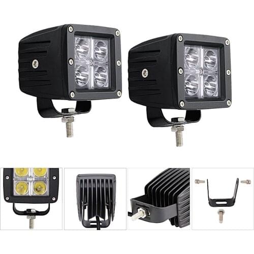 2pc 20W LED Work Light Bar Car Driving Fog Spot Light Offroad LED Work Lamp Vehicle Truck SUV ATV Led Car accessories