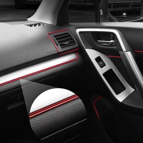 DIY Car Styling Universal Flexible Interior Decoration Moulding Trim Strips Car Central Control Door Decoration Strip 5M/pcs