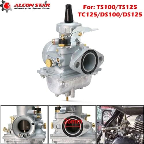 Alconstar - New VM Series Universal Round Moto Vergaser 26mm for SUZUKI TS125 TS125N TC125 TS100 Carburetor