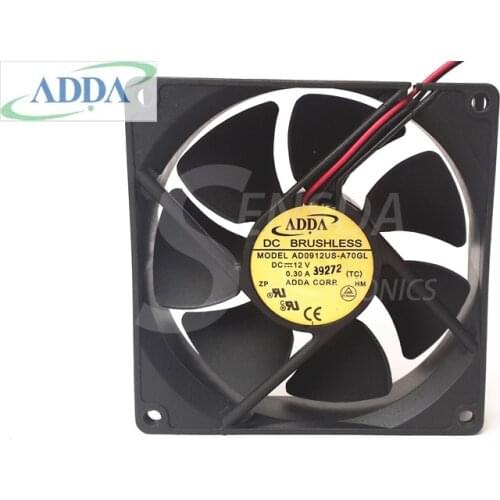 FOR ADDA AD0912US-A70GL 9025 9.2cm 9cm 90mm 12V DC 0.3A Cooling Fan inverter fan
