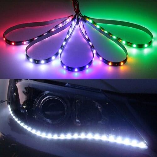 Waterproof Car Auto Decorative Flexible LED Strip 12V 30cm 15SMD High Power Car LED Daytime Running Light Car LED Strip DRL