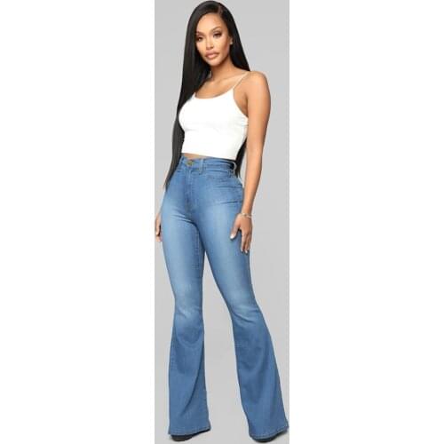 Женские джинсы клеш WHooHoo China At AliExpress