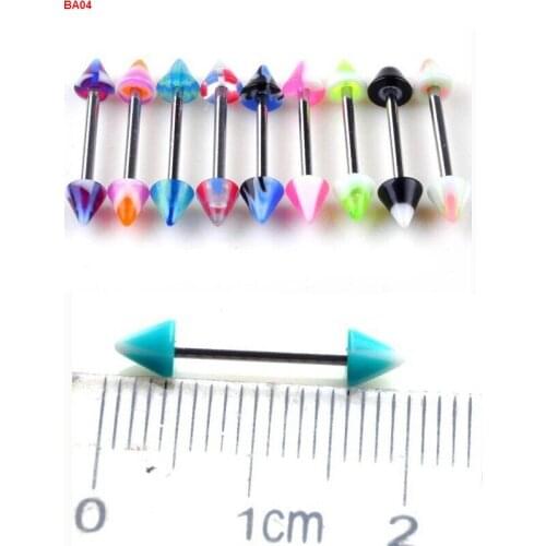 40PCS Sexy Assorted Ball and Spike Mixed 361L Surgical Steel Tongue Nipple Bar Ring Barbell Body Jewelry Piercing Pop Wholesale