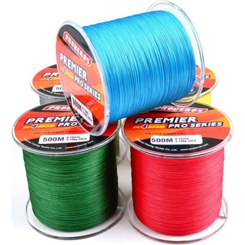 500m PE Braided Fishing Line Super Strong Braided Wire 4 Strands 22LB 31LB 41LB 50LB 61LB 72LB 88LB