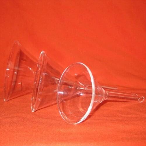 60mm funnel lab short stem thick glass lot10