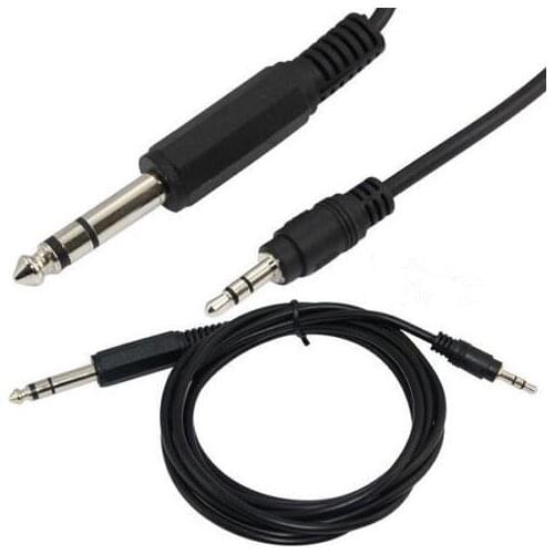 6Ft 1.8m 1/4" 6.35mm TRS stereo male to 1/8" 3.5mm male plug Aux cable Cord Char