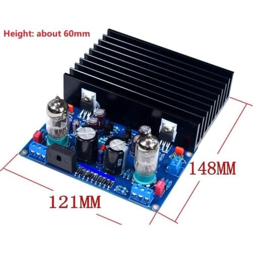 6j1 Tube Amplifier Reference X-10D LM1875 hifi 2.0 channel Digital power amplifier board 20W+20W With heatsink