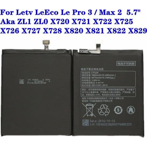 LTF23A 4070mAh Battery For Letv LeEco Le Pro 3 / Max 2 5.7" / Aka ZL1 ZL0 X720 X721 X722 X725 X726 X727 X728 X820 X821 X822 X829