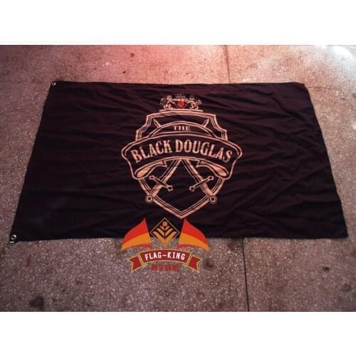 Black douglas LOGO brand flag,Bar decoration ,Wine promotion banner free shipping,100% flag king polyster banner