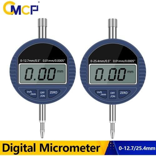 CMCP Digital Micrometer 0-12.7mm/0-25.4mm 0.001mm 0.00005" Electronic Micrometer Dial Indicator Gauge Measuring Tools