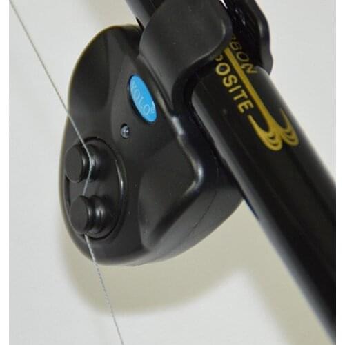 Electronic Fishing Bite Alarm LED Light Bell Sturdy Durable ABS Fishing Bite Alarm Clip On Fishing Rod Black Fishing Accessories