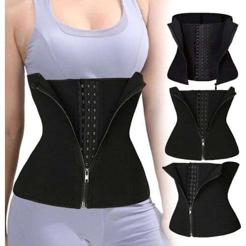 Slimming Sheath Curve Shaper Corset Waist Trainer Belt Neoprene Shaping Strap Zipper Shapewear Tummy Control Colombian Girdles