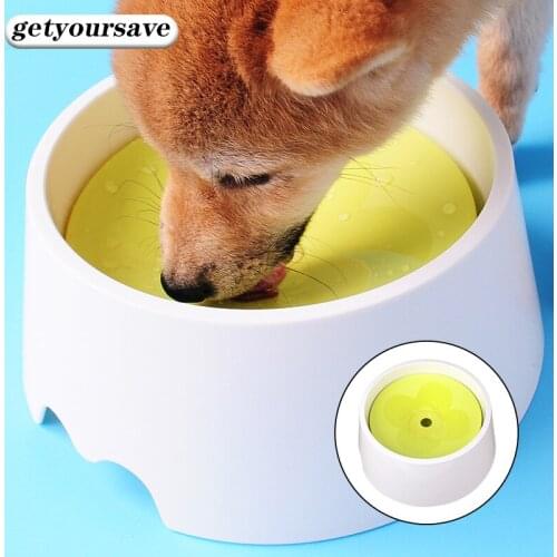 Cat Bowl Dog Waterer Feeder Water Bowl for Dogs Kitten Floating Drinker Non-wet Mouth Puppy Drinking Bowls Pet Supplies 0.6-1 L