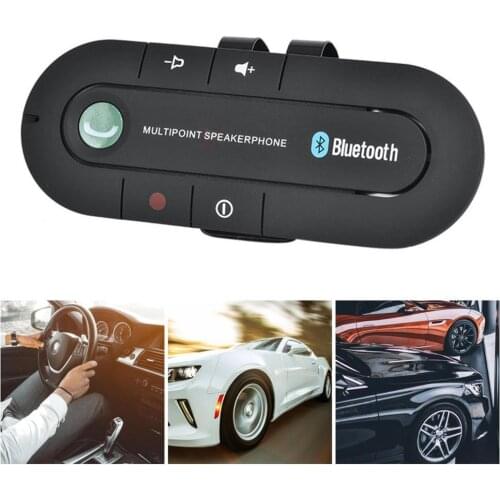 Multipoint Speakerphone 4.1+EDR Wireless Bluetooth Handsfree Car Kit MP3 Music Player for IPhone Android Dropship Hot