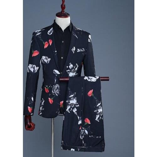 Printing blazer men formal dress latest coat pant designs marriage suit men terno masculino trouser wedding suits for mens