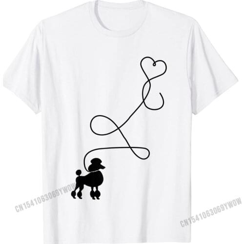 1950s Sock Hop Costume T-Shirt - Dog Cute Poodle Heart Camisas Men Classic Normal Tops & Tees Faddish Cotton Men Tshirts