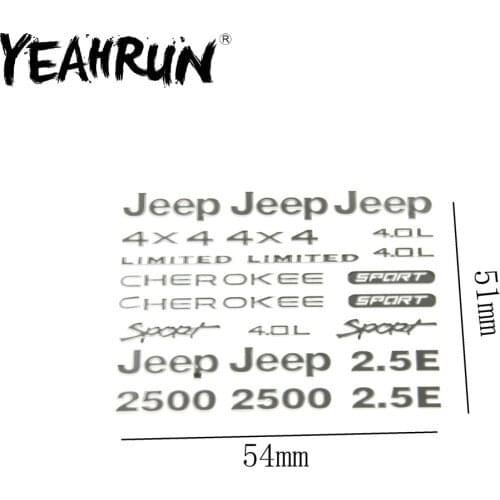 YEAHRUN Car Body Sticker for Axial Scx10 1/10 RC Crawler Car Truck Touring Drift On Off Road Decoration Parts