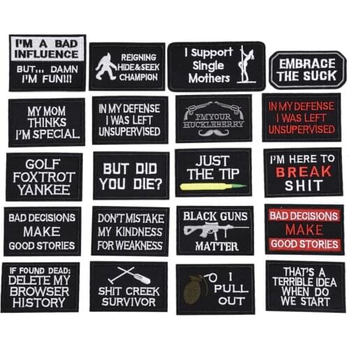 TEXT alphabet Patch for Clothing Iron on Embroidered Sewing Applique Cute Sew On Fabric Badge DIY Apparel Accessories