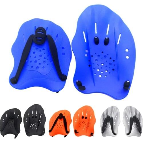 Swimming Paddles Training Adjustable Hand Webbed Gloves Pad Fins Flippers For Men Women Kids