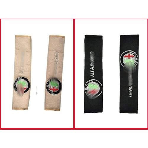 Alfa Romea Belt Pad 2 Pieces-Fabric-Embroidery