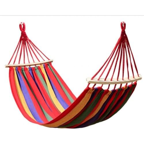 Prevent Rollover Hammock Spreader Canvas Hammocks Bar Garden Camping Swing Hanging Bed Blue Red Colors
