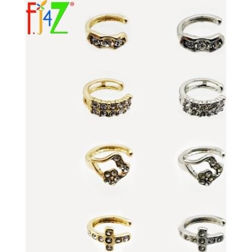 Clearance sale Fashion Ear Cuff hollow cross/ lips zircon No Pierced Clip Earrings Ear Cuff For Women Boucles