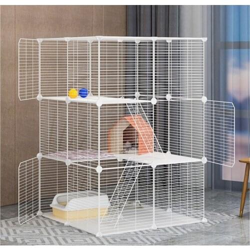 Encrypted cat cage widened floor slab household cat house small cat Villa solid reinforced Cat Cabinet indoor baby cat cage cat