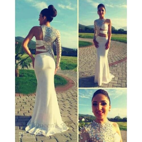 Robe de soiree new fashion vestido de festa hot sexy luxury crystal one shoulder Formal long evening mother of the bride dresses