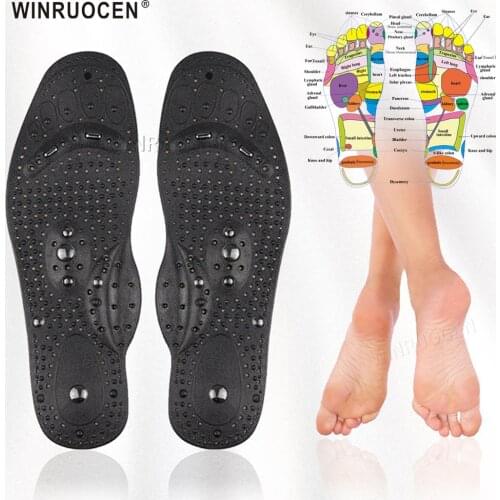 Silicone Gel Magnetic Therapy Insoles for Slimming Weight Loss Arch Support Shoes Pads for Men Women Massage Foot Care Sole
