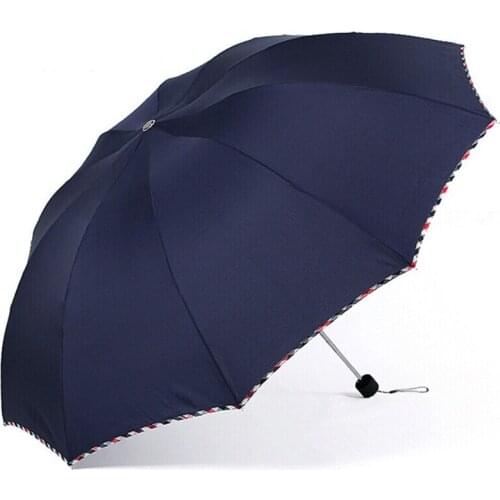 High Quality Folding Rain Umbrella Anti-UV Waterproof Portable Travel Umbrella Male Female Sunny Parasol Travel Parapluie