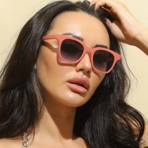 Rivet rectangle sunglasses women men 2021 brand designer black Leopard pink driving sun glasses retro oculos de sol feminino