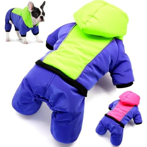 Reflective Dog Clothes Coat Warm Dogs Winter Coat Jacket Pet Clothing French Bulldog Clothes Samll Medium Dogs Outfit Jumpsuit
