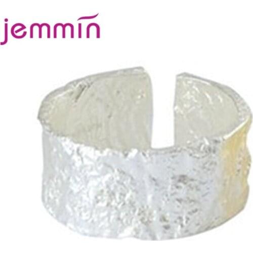 Exaggerated Women Hip Hop 925 Sterling Silver Opening Rings Party Birthday Gift Jewelry Adjustable Bijoux