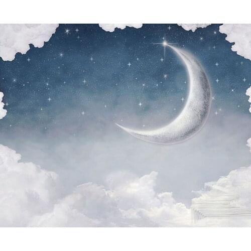 Moon boat child backgrounds photography vinyl Newborns photographer backdrops for kid photo Studio accessories photophone NB-144
