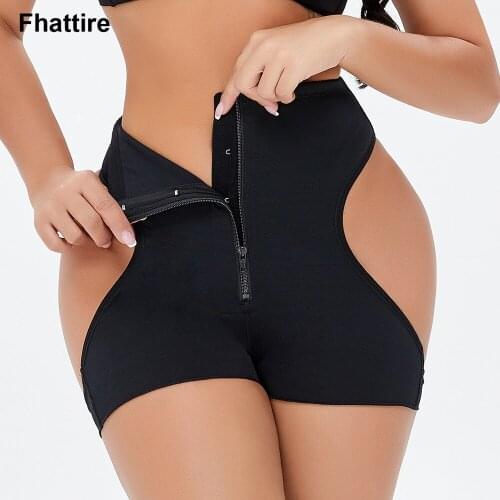 Women Butt Lifter Control Panties Body Shaper Waist Trainer Bodysuit Bottom Push Up Underwear Shapewear Lady Hook&Zip Bodysuit