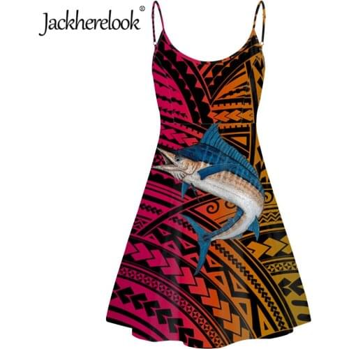 Jackherelook Polynesian Traditional Tribal Print Harajuku Strapless Woman Dress Backless Strappy Party Dresses Beach Vestidos
