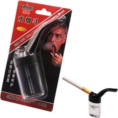 1Pcs Novelty Bend the Pipe Cigarette Accessories Filter Food Grade Holder Mouthpiece Filtration Cleaning Holder Gifts for Men