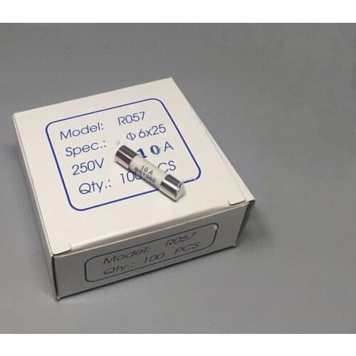 10Pcs Ceramic Fuse 6x25mm Fast blow Fuse 6*25 250V 0.5A 1A 2A 3A 4A 5A 6A 8A 10A 13A 15A 16A 20A 25A 30A