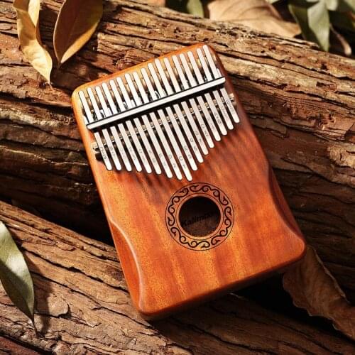 Kalimba High Quality Wood Mbira Body Thumb Piano,Creative Music Thumb Piano Wood Mahogany Musical Instruments for Beginners