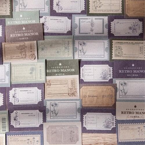 50 Sheets Retro Style Notepads Sticky Notes Collage Hand Account Tearable Note DIY Decorative Scrapbooking Supplies