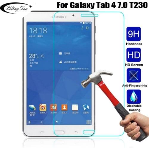9H Tempered Glass For Samsung Galaxy Tab 4 7.0 SM-T230 SM-T231 SM-T235 HD Screen Protector Film for Samsung T230 7.0 inch Tablet