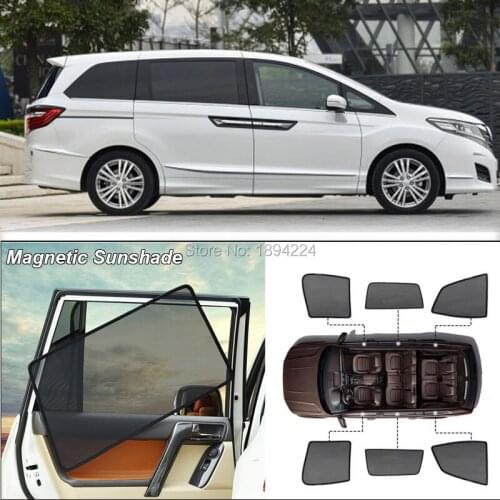 Car Full Side Windows Magnetic Sun Shade UV Protection Ray Blocking Mesh Visor For Honda ELYSION 2016