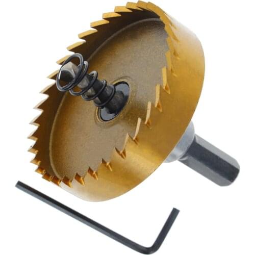 Utoolmart HSS Drill Bit Hole Saw Opener 85mm Length Cut Tool for Stainless Steel Iron Alloy Metal Drill 42/45/48/50/ 53/ 55/60mm