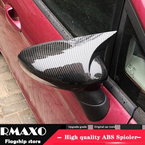 For Ford Fiesta 2009-2015 Back Mirror Covers Reversing mirror case cover Look ABS 2PCS Cover paste Side Mirror Covers
