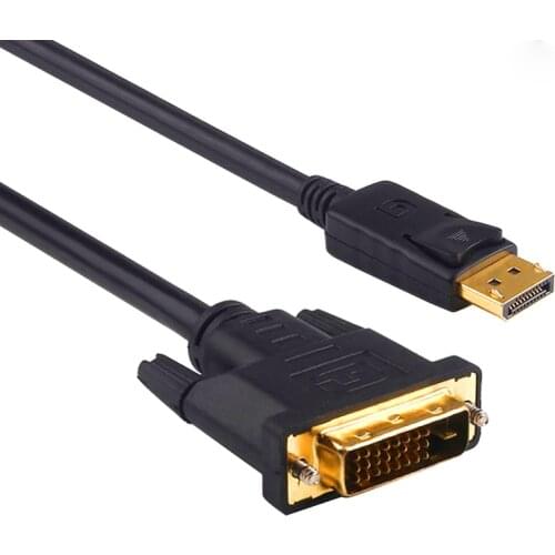 DP Display-port Displayport to DVI cable lead 1.8M 1M 3M for HP Dell Lenovo Asus Laptop PC(copper conductor+foling+AL braiding)